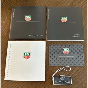 Tag Heuer Instruction Booklet, Manual, Warranty Card, Hang Tag Watch Accessories